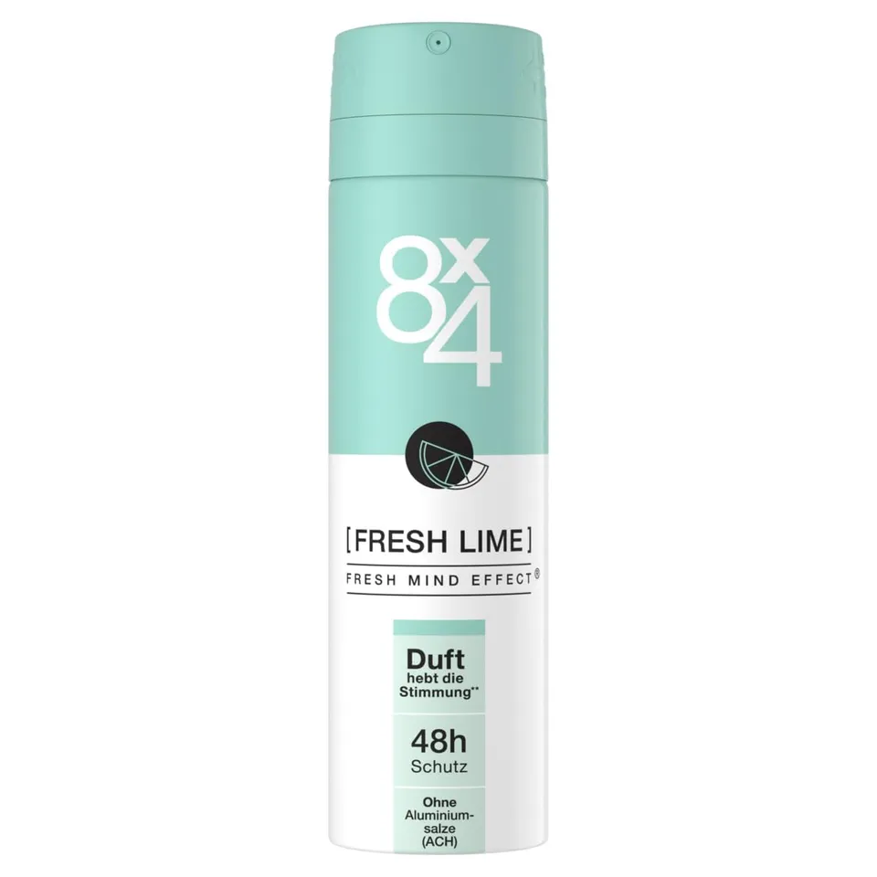 8x4-fresh-lime-deospray-ohne-aluminium-150-ml image 1