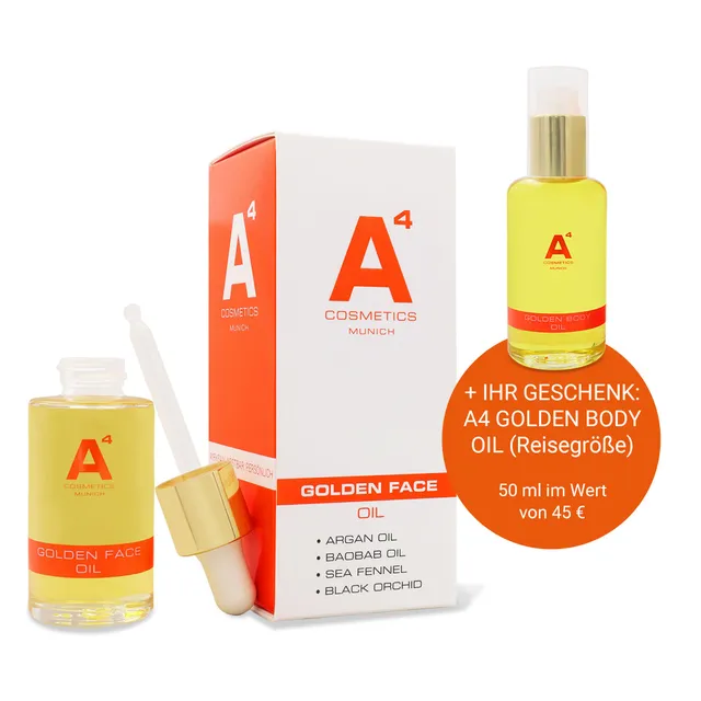 a4-cosmetics-munich-a4-golden-face-oil-mit-gratis-golden-body-oil-50ml-gesichts- image 1
