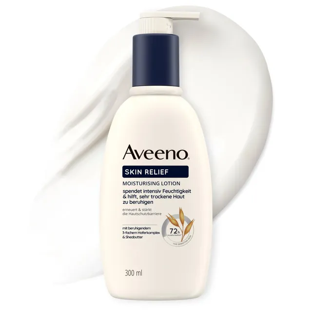 aveeno-skin-relief-bodylotion-300-ml-parf-mfrei-72h-feuchtigkeit-f-r-sehr-trocke image 1