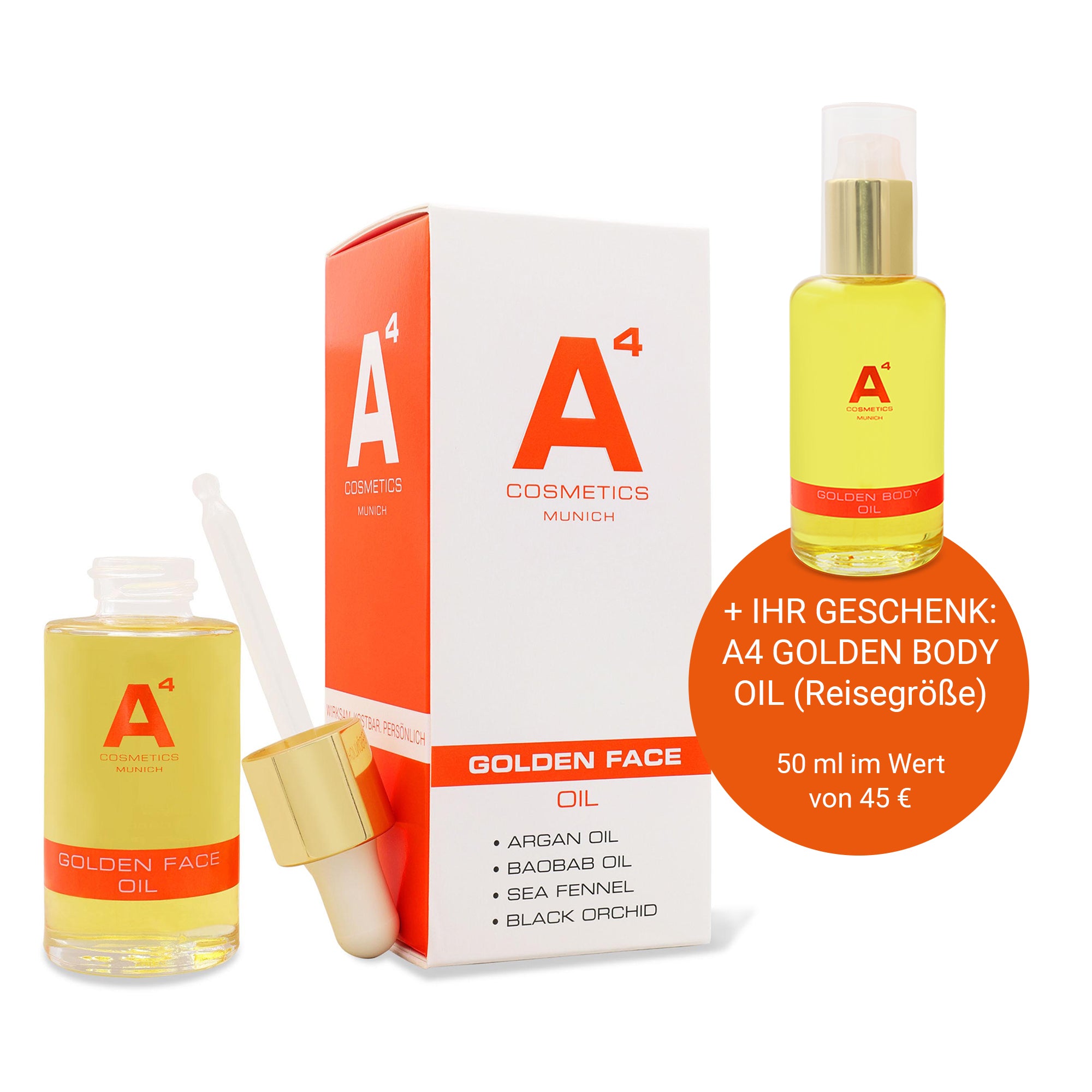 a4-cosmetics-munich-a4-golden-face-oil-mit-gratis-golden-body-oil-50ml-gesichts- image 1