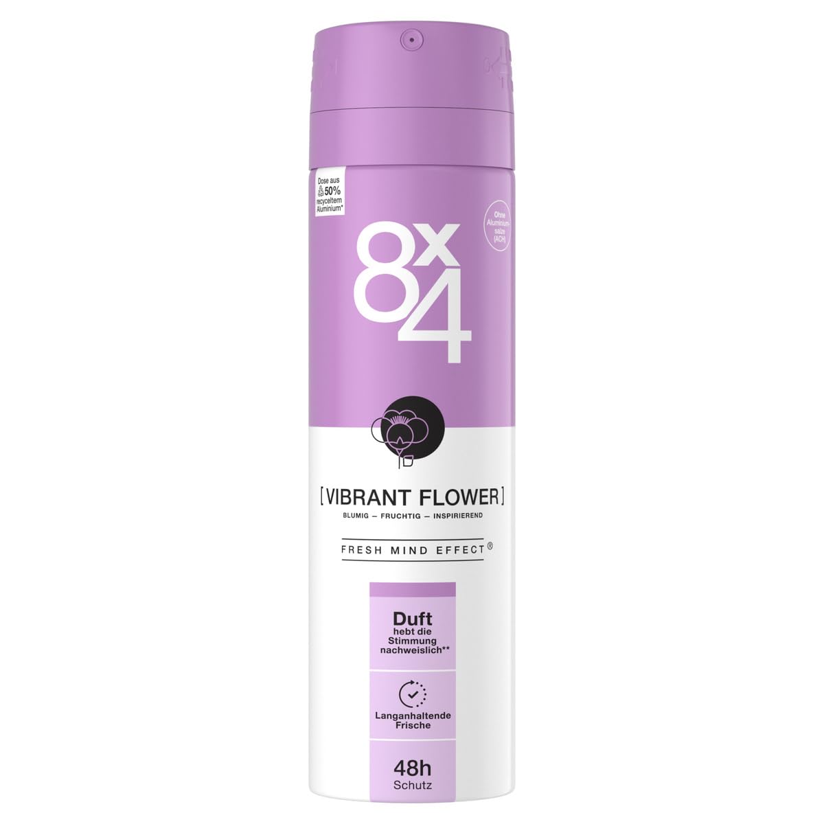 8x4-vibrant-flower-deospray-150-ml-exotisch-floral-ohne-aluminium-ach-48h-schutz image 5