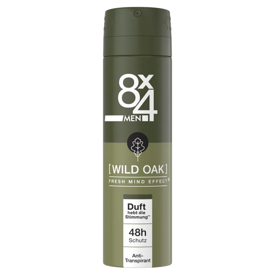 8x4-men-wild-oak-deospray-150ml-48h-anti-transpirant image 1