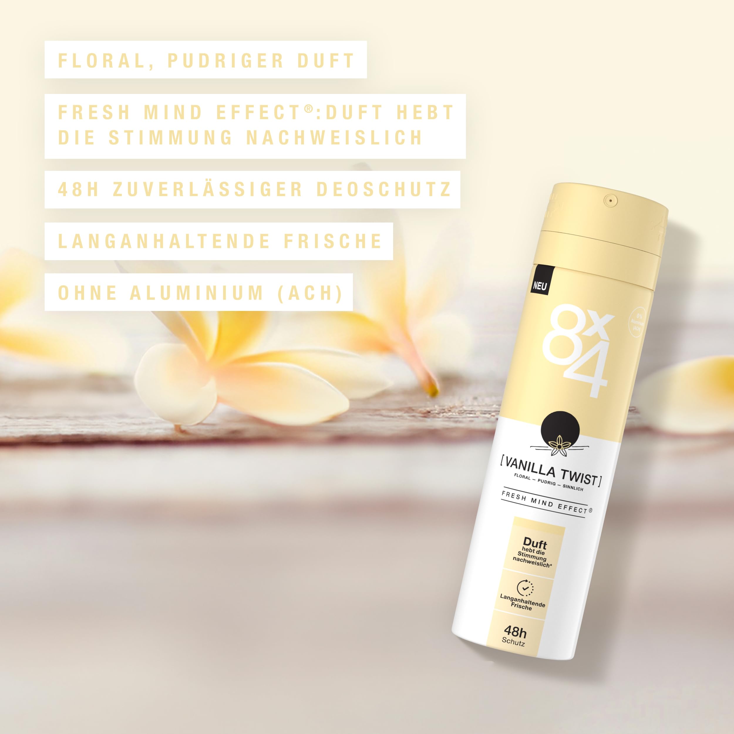 8x4-vanilla-twist-deospray-150-ml-pudrig-vanille-ohne-aluminium-ach-48h-schutz image 2