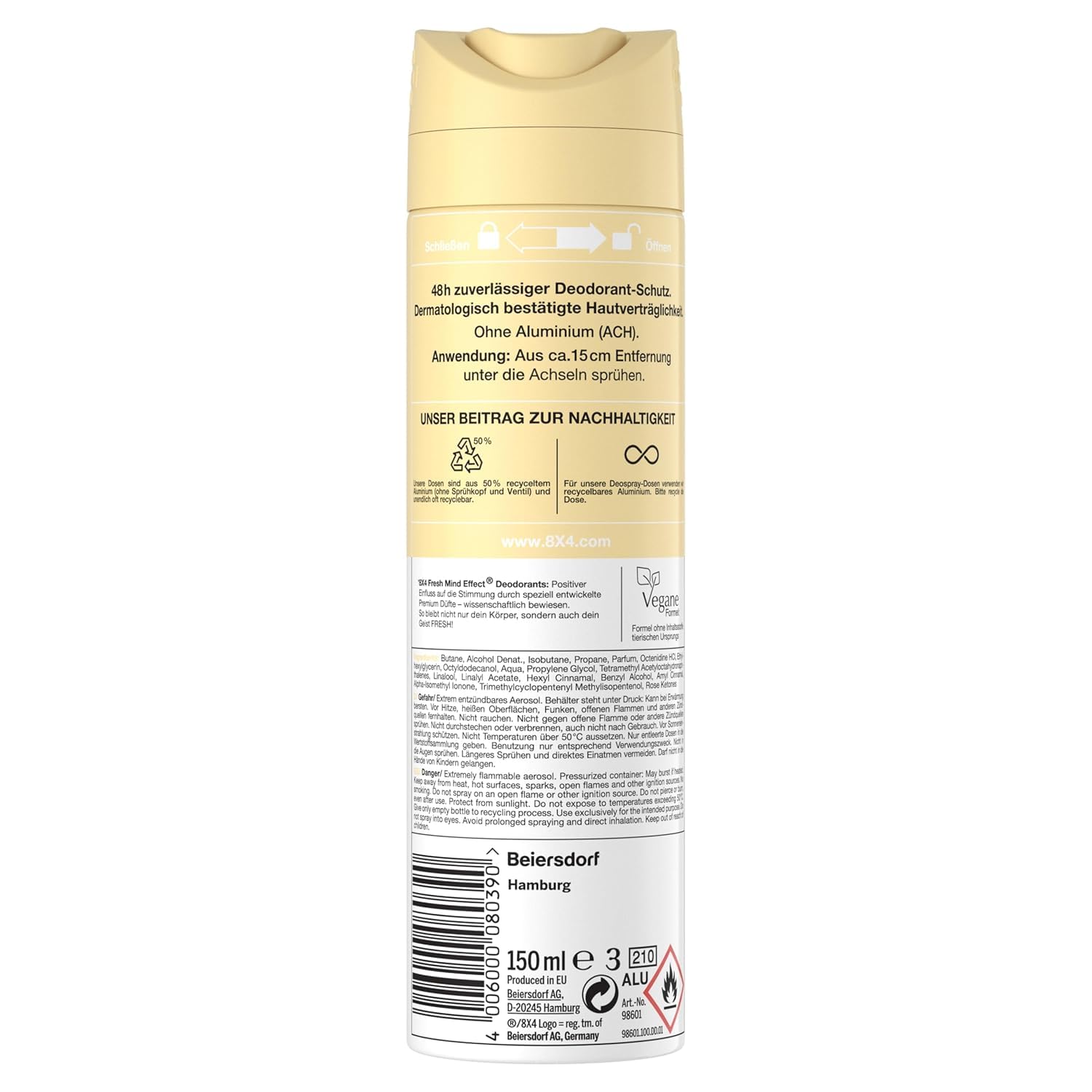 8x4-vanilla-twist-deospray-150-ml-pudrig-vanille-ohne-aluminium-ach-48h-schutz image 7