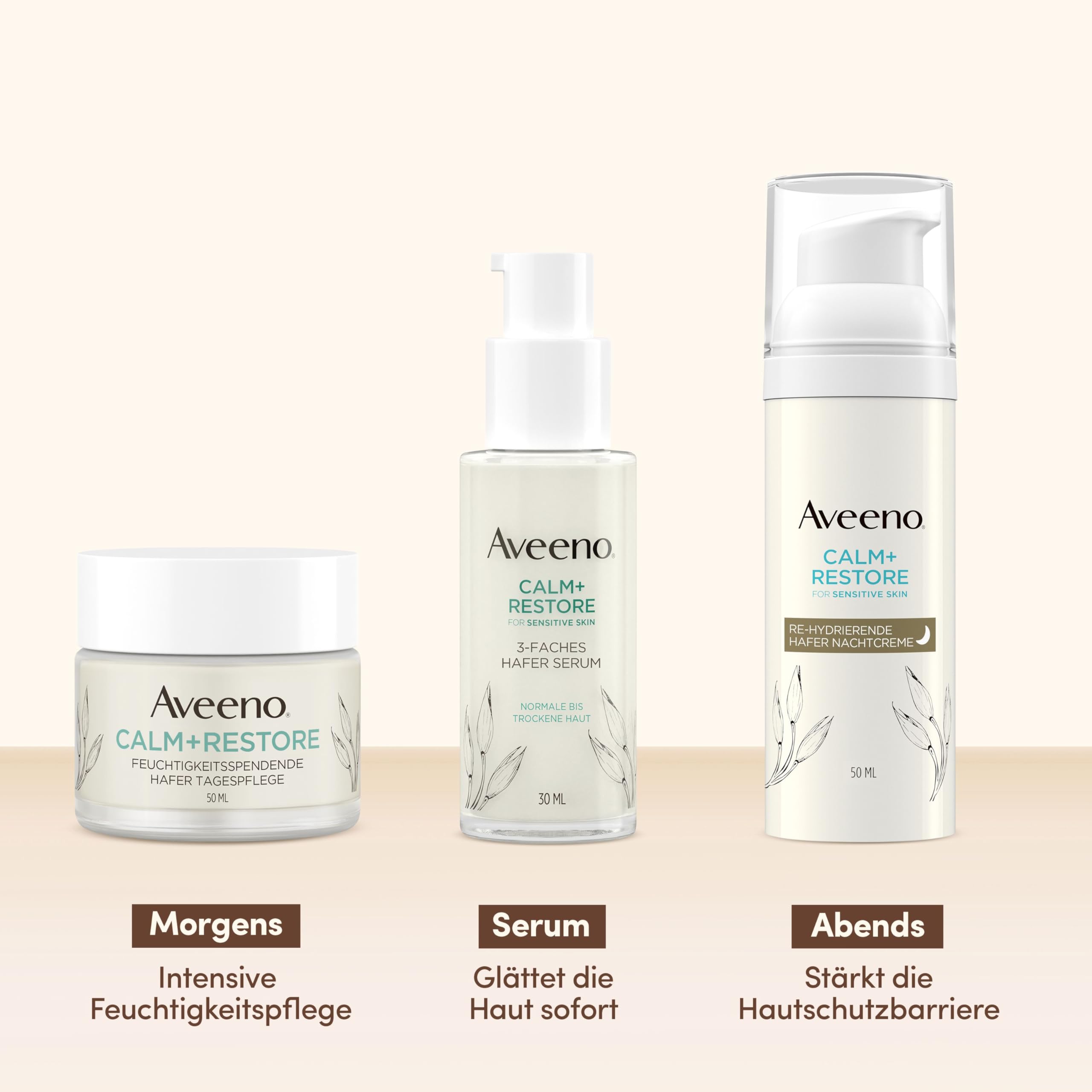 aveeno-calm-restore-pflegeset-tagespflege-serum-nachtcreme-f-r-empfindliche-haut image 2