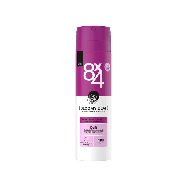 8x4-bloomy-beat-deospray-150ml-ohne-aluminium-ach image 1