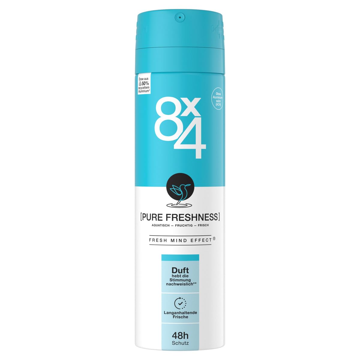 8x4-pure-freshness-deospray-150ml-ohne-aluminium-mit-48h-schutz image 4