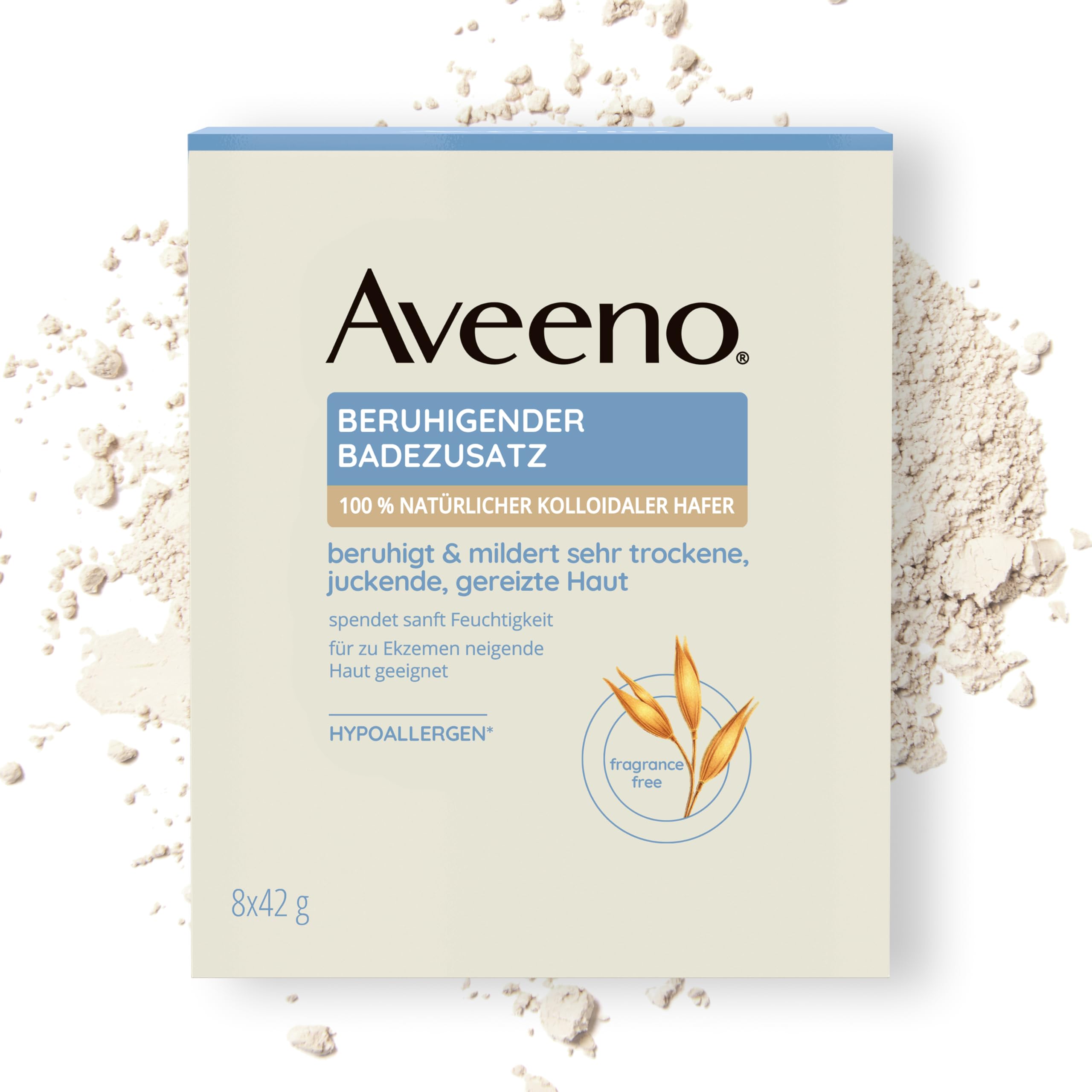 aveeno-beruhigender-badezusatz-8x42g-mit-kolloidalem-hafer image 1