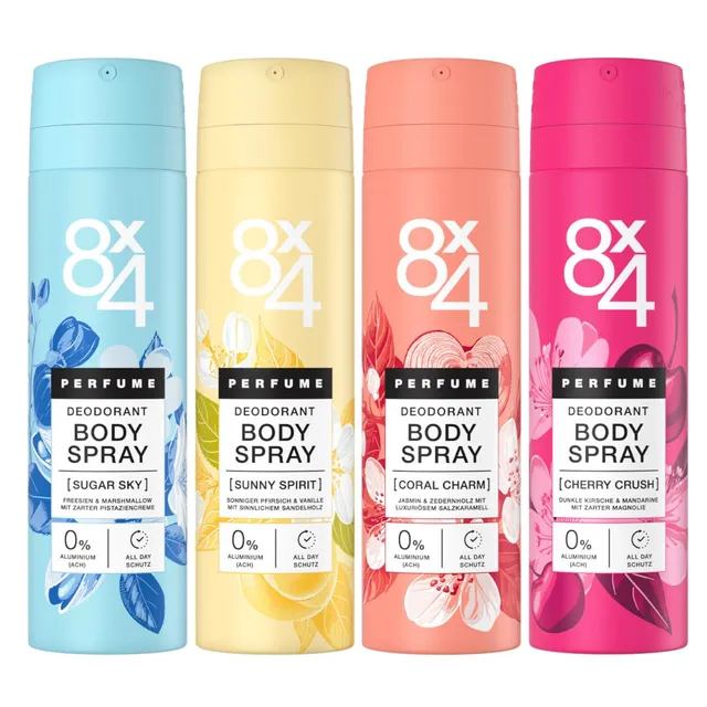 8x4-duft-bundle-bodyspray-4x150ml-ohne-aluminium image 1